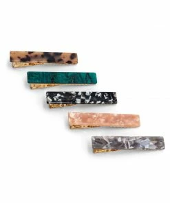 Zoe Ayla 5 Pack Marbled Hair Clips Body