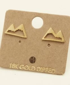 Fame Accessories Mini Mountain Stud Earrings