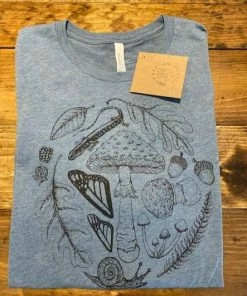 Nature Walk Forest Floor Comfy Tee Blue Clothing, Accessories & Mens