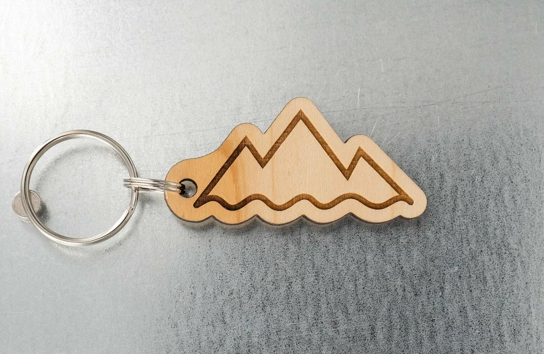 Coupon ๐ Steamer Lane Design Mountains And Waves Wood Keychain ๐ 1 Steamer Lane Design Mountains And Waves Wood Keychain