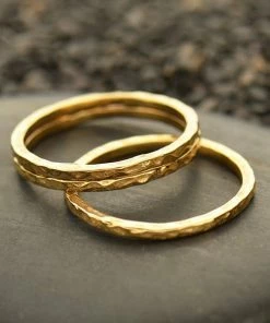 Nina Designs Natural Bronze Hammer Finish Stacking Ring Clothing, Accessories & Mens