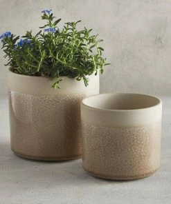 47th & Main (Creative Brands) Vases Beige Ceramic Pot