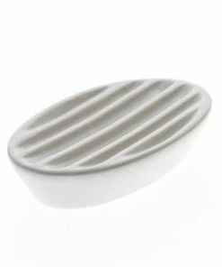 HomArt Matte White Ceramic Soap Dish