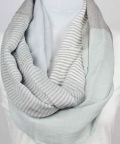 Leto Accessories Color Block & Stripe Infinity Scarf