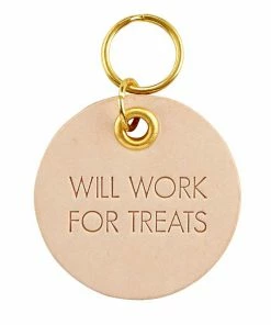 Santa Barbara Design Studio By Creative Brands Leather Pet Tag - Will Work For Treats