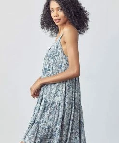 SWEET HABIT PAISLEY MINI DRESS Clothing, Accessories & Mens