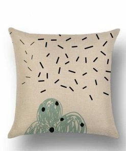 Freeship Wholesale Falling Lines Linen Pillow Case