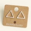 Fame Accessories Triangle Cutout Stud Earrings