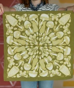 Hemlock Goods Mushrooms Bandana Clothing, Accessories & Mens