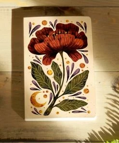 Denik Stationery Burgundy Bloom Classic Layflat Notebook