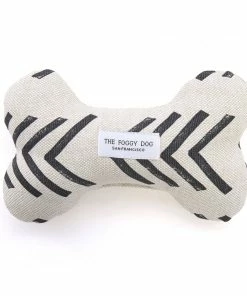 The Foggy Dog Baby & Pets Modern Mud Cloth Dog Bone Squeaky Toy