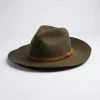 Elegancia Tropical Hats Rancher Style Olive Green Felt Hat Clothing, Accessories & Mens