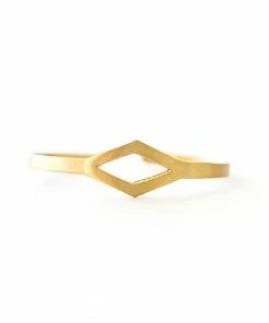 Fair Anita Rhombus Cut Out Cuff - Brass Clothing, Accessories & Mens