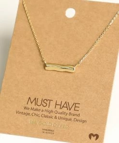 Fame Accessories Bar Pendant Necklace