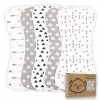 KeaBabies Baby & Pets Greyscape Baby Burp Cloths