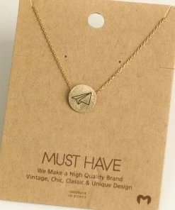 Fame Accessories Clothing, Accessories & Mens Paper Airplane Coin Necklace