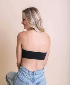 Leto Accessories Clothing, Accessories & Mens Black Solid Padded Halter Bralette