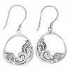 Tiger Mountain Jewelry Paisley Blue Sterling Silver Earring