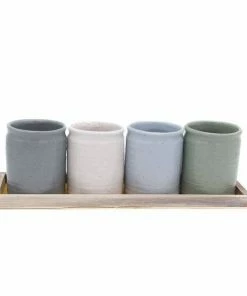 Willow Street Designs By Dei Planter And Tray Set Vases