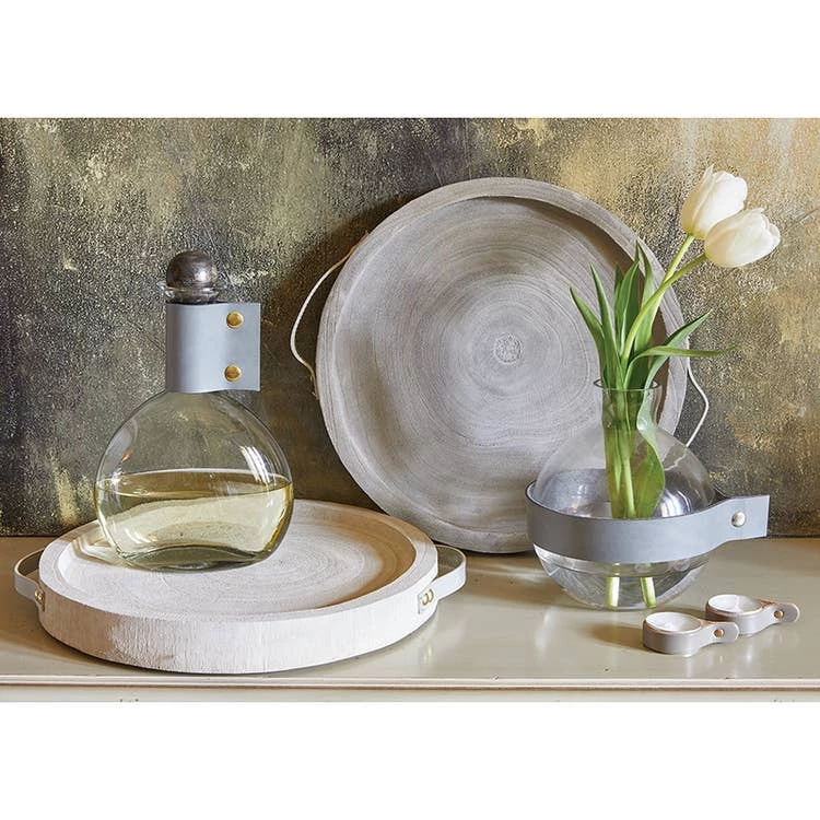 Promo ✨ Santa Barbara Design Studio By Creative Brands Leather Napkin Ring - Grey Kitchen & Bar 💯 3 Santa Barbara Design Studio By Creative Brands Leather Napkin Ring - Grey Kitchen & Bar