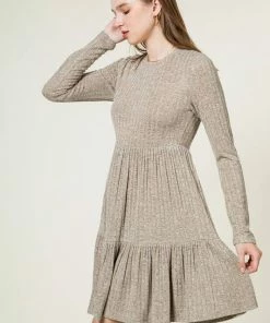 Vanilla Monkey Ribbed Comfy Knit Dress