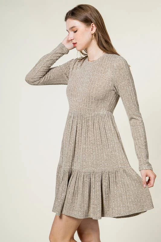 Budget 🥰 Vanilla Monkey Ribbed Comfy Knit 👗 Dress ❤️ 1 Vanilla Monkey Ribbed Comfy Knit Dress