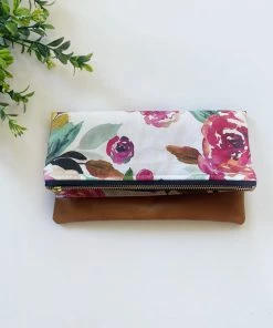 September Skye Bags & Accessories Clothing, Accessories & Mens Small Foldover Clutch In Indy Bloom Watercolor Floral