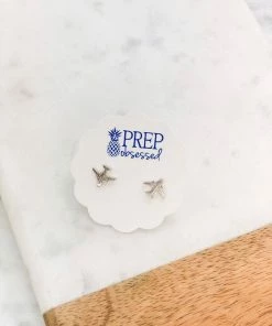 Prep Obsessed Wholesale Clothing, Accessories & Mens Silver Airplane Stud Earrings