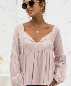 ESLEY JULIA LONG SLEEVE RELAX TOP Clothing, Accessories & Mens