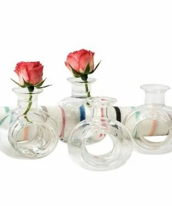 Design Imports Bud Vase Napkin Ring Set Of 4 Kitchen & Bar