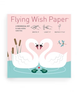 FLYING WISH PAPER Stationery SWAN LAKE LOVE / Mini Kit With 15 Wishes + Accessories