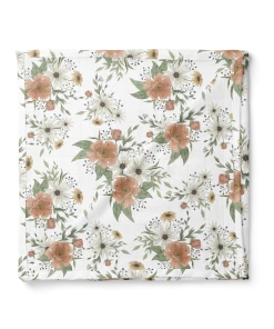 Mini Scout, LLC White Spring Blossom Swaddle Baby & Pets
