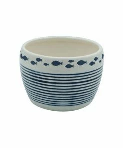 Willow Street Designs By Dei Fish/Stripe Planter