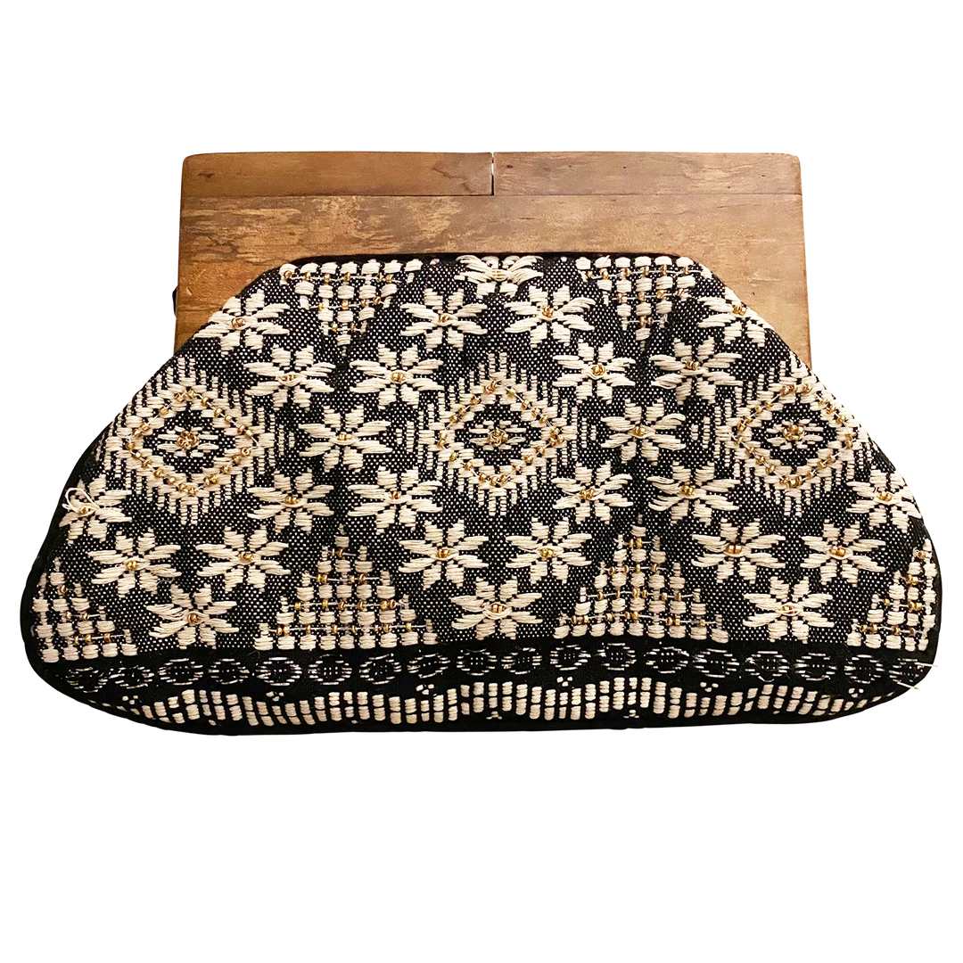 Best reviews of 😉 Chloe & Lex Navy- Beaded Clutch With Wooden Handle 🎉 1 Chloe & Lex Navy- Beaded Clutch With Wooden Handle