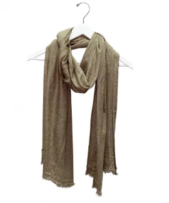 Chloe & Lex Taupe Soft Melange Cashmere Shawl