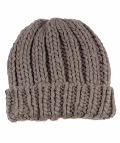 Jeanne Simmons Accessories Grey Knitted Beanie