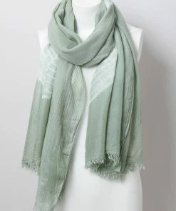 Leto Accessories Green Tie Dye Lightweight Scarf