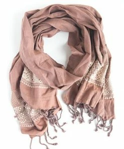 Fair Anita Mauve Tuyen Patterned Scarf