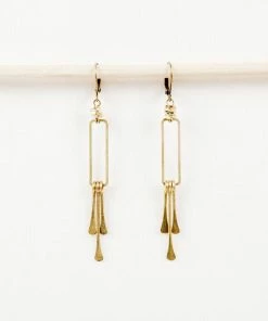 Altiplano Rectangle Dangle Fringe Earrings