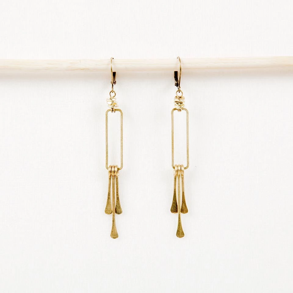 Cheapest 👏 Altiplano Rectangle Dangle Fringe Earrings ✔️ 1 Altiplano Rectangle Dangle Fringe Earrings