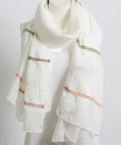 Leto Accessories Lightweight Multi Color Horizontal Lined Scarf Clothing, Accessories & Mens