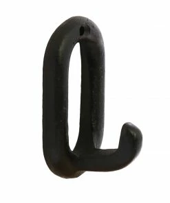 Homart Duncan Oval Hook, Cast Iron - Black Hardware